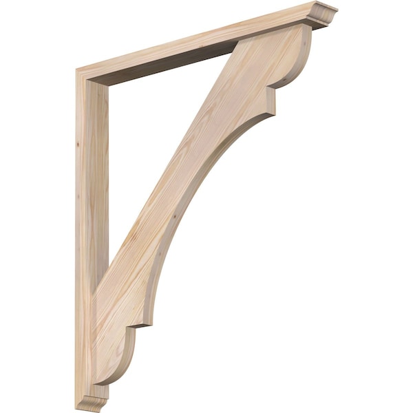 Ekena Millwork Olympic Traditional Smooth Bracket w/ Offset Brace, Douglas Fir, 3 1/2"W x 32"D x 36"H BKT0402X32X36OLY01SDF - main